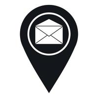 Marker location with envelope sign icon vector