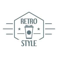 Retro style logo, simple style vector