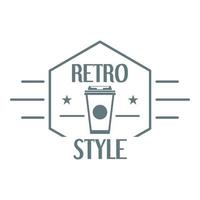 Retro style logo, simple style vector