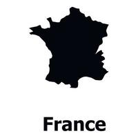 icono de mapa de francia, estilo simple vector