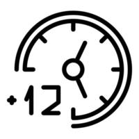 Europe time zone icon outline vector. Clock map vector