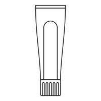 Tube of toothpaste or cream icon, outline style vector