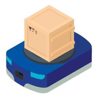 Weight box icon, isometric style vector