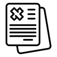Disclaimer law icon outline vector. Legal document vector