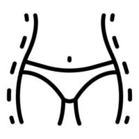 Legs liposuction icon outline vector. After woman vector