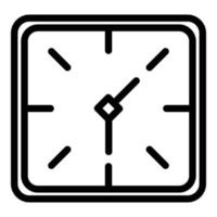 vector de contorno de icono de reloj de pared. zona horaria