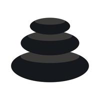 Stones for spa icon, flat style vector