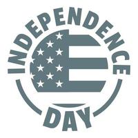 Independence day logo, simple style vector