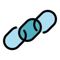 Url chain link icon color outline vector