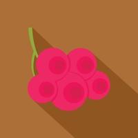 Fresh viburnum branch icon, flat style vector