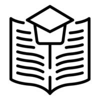 Social open book icon outline vector. Csr trust vector