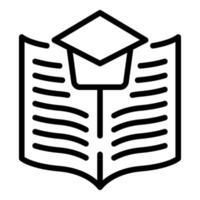 Social open book icon outline vector. Csr trust vector