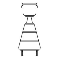 Tank for wine fermentation icon, outline style vector
