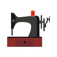 Sewing machine icon, flat style vector