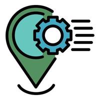 Location service center icon color outline vector