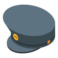 Taxi cap icon isometric vector. Driver cab vector