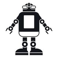 icono de robot de máquina de automatización, estilo simple vector