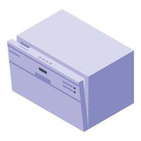 Defect dishwasher icon isometric vector. Machine broken vector