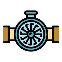 Operation water pump icon color outline vector