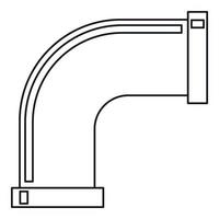 icono de tubería, estilo de esquema vector