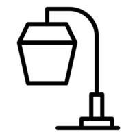 Led lamp icon outline vector. Home light vector