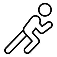 Running self defense icon outline vector. Martial man vector