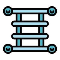 Heated towel rail icon color outline vector