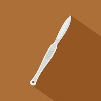 Steel scalpel icon, flat style vector