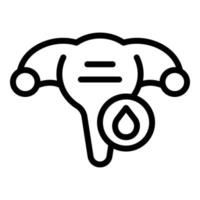 Female ovary icon outline vector. Woman menopause vector