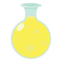 Flask of Luminous liquid icon, cartoon style vector