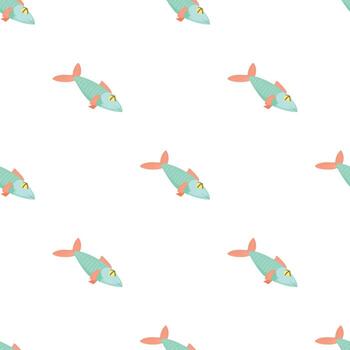 Fish pattern seamless vector