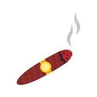 Brown cigar icon, flat style vector