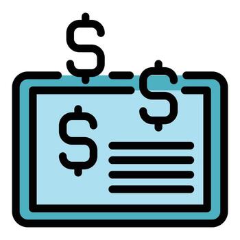 vector de contorno de color de icono de monetización de tráfico