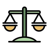 Balance icon color outline vector