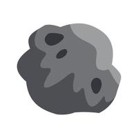 Asteroid icon, flat style vector