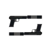 Gun icon, flat style vector