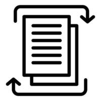 File report icon outline vector. Data result vector