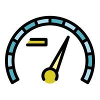 Internet speed check icon color outline vector