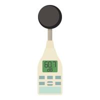 Sound level meter icon, cartoon style vector