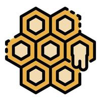 Sweet honeycomb icon color outline vector