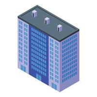 vector isométrico de icono de varios pisos. edificio de la ciudad