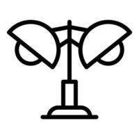 Lamp illumination icon outline vector. Light stand vector