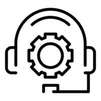 Man call support icon outline vector. Hotline operator vector