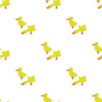 Two yellow ducks pattern seamless vector