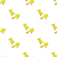 Two yellow ducks pattern seamless vector