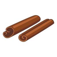 Cinnamon sticks icon, cartoon style vector