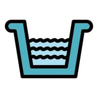 Drainage gutter icon color outline vector