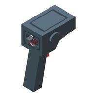 Radar gun icon isometric vector. Speed camera vector