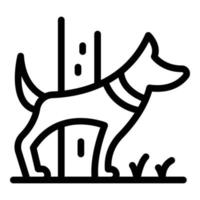 Dog park walk icon outline vector. Pet puppy vector