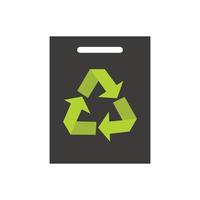 Recycling icon, flat style vector